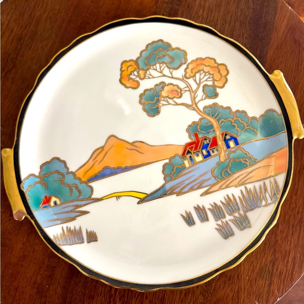 Vintage Signed Morimura Antique Noritake handpainted 1918 plate